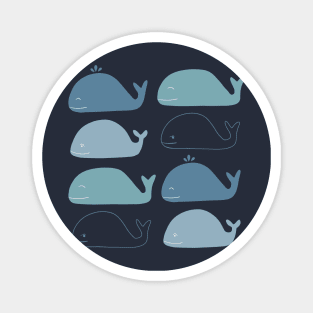 Cute Whales pattern Magnet